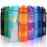 ZORRI Sports Water Bottle, 400/500/700ml/1L, BPA Free Leak Proof Plastic Bottles Outdoors,Camping,Cycling,Fitness,Gym,Yoga- Kids/Adults Drink Bottles Filter,Flip Top,Lockable Lid Open 1 Click