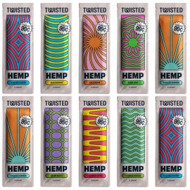 Twisted Hemp Wraps Natural Cigarette Rolling Papers 4 Wraps Per Sleeve | Pack of 12 | 48 Wraps Total (Variety Pack)