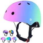 JEEFREE Adjustable Color Gradient Toddler Kids Bike Helmet for 3-5-8-14+Ages Girls Boys.Skateboard Bicycle Toddler Helmet 2-4 Years for Multi-Sports Cycling Scooter Inline Roller Skates Rollerblading