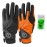 Zero Friction Male Men\'s Compression-Fit Synthetic Golf Glove (2 Pack), Universal Fit Black/Orange, One Size (GL00108)