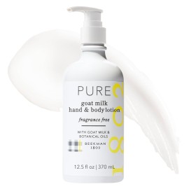 Beekman 1802 Goat Milk Lotion - Hydrates, & Softens Dry Skin, Body and Hand Lotion - With Shea Butter & Jojoba Oil - Lightweight, Non-Greasy, Cruelty-Free