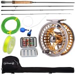 Sougayilang Fly Fishing Rod Reel Combos with Lightweight Portable Rod and CNC-machined Aluminum Alloy Reel,Fly Fishing Complete Starter Package