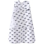 HALO 100% Cotton Sleepsack Swaddle, 3-Way Adjustable Wearable Blanket, TOG 1.5, Navy Hedgehog, Small, 3-6 Months