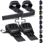 Fitgriff Lifting Straps & Wrist Wraps (Bundle) Superior Support for Weightlifting & Gym Workouts - for Men and Women (Grey)
