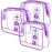 Lermende 2pcs Clear Toiletry Bag TSA Approved Travel Bag,Carry On for Travel,Airport Airline Accessories Compliant Bag,Quart Sized Makeup Cosmetic bag Women Men (Purple, 3 Pack)