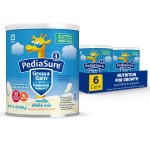 PediaSure Grow & Gain with Immune Support Shake Mix Powder, 23 Vitamins & Minerals, 6g Protein, Non-GMO, Gluten-Free, Kids Nutrition, Vanilla, 14.1 oz Can, Pack of 6-48 servings