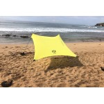Neso Portable Beach Tent Sun Shelter with Sand Anchor - Lightweight Beach Shade Canopy - Easy Setup for Family Outings - Patented Reinforced Corners - UPF 50+ Sun Protection - 7 x 7ft - Lemon