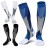 ZFiSt 3 Pair Sport Compression Socks Men Women, Compression Stocking Nurse Socks for Edema Travel