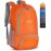 ZOMAKE Lightweight Packable Backpack 30L, Foldable Hiking Backpacks Water Resistant Compact Folding Daypack for Travel(Orange)
