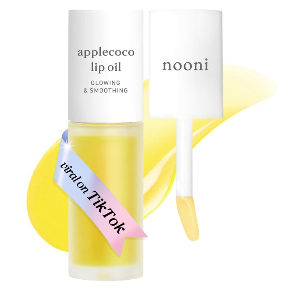 NOONI Korean Lip Oil - Applecoco | Long-Lasting, Moisturizing, Plumping, Revitalizing for Dry Lips, Waterproof, No Peel Off, Hydrating, Stocking Stuffers, Preppy Stuff, 0.12 FL Oz