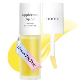 NOONI Korean Lip Oil - Applecoco | Long-Lasting, Moisturizing, Plumping, Revitalizing for Dry Lips, Waterproof, No Peel Off, Hydrating, Stocking Stuffers, Preppy Stuff, 0.12 FL Oz