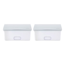 Ubbi Set of 2 Baby Wipes Dispensers with Weighted Plates and Secure Seals, Nursery and Baby Registry Essential to Keep Wipes Fresh and Changing Table Organized, Gray