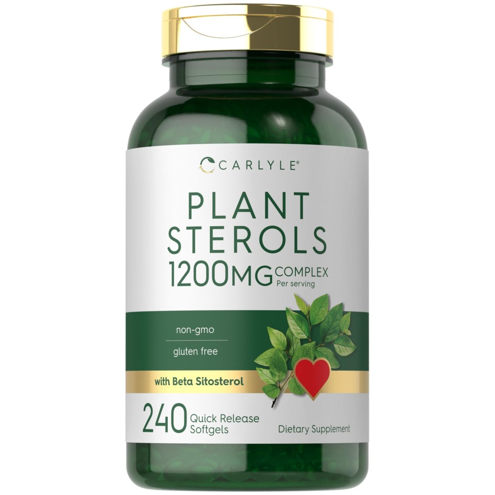 Carlyle Plant Sterols 1200 mg | 240 Ultra Potent Softgel Capsules | Non-GMO and Gluten Free Supplement | with Beta Sitosterol