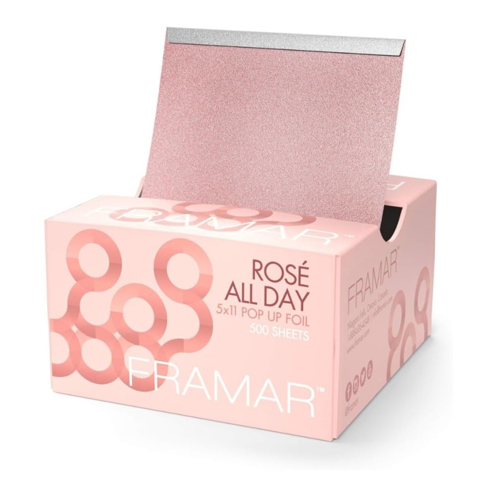Framar Ros Hair Foils For Highlighting - Pop Up Hair Foil, Highlight Foils For Hair, Aluminum Foil Sheets, Salon Foils For Hair Stylist, Hair Dye Supplies, Non Slip 500 Pop Up Foil Sheets