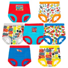 Disney Pixar Cars Toddler Potty Training Pant & Brief Combo option, Stickers & Tracking Chart In Sizes 18M, 2T, 3T, 4T