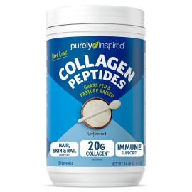 Purely Inspired Collagen Powder, Unflavored (20 Servings) - 20g Collagen Peptides Protein Powder for Women & Men - Grass-Fed & Pasture Raised - Gluten-Free, Paleo & Keto-Friendly Collagen Drink