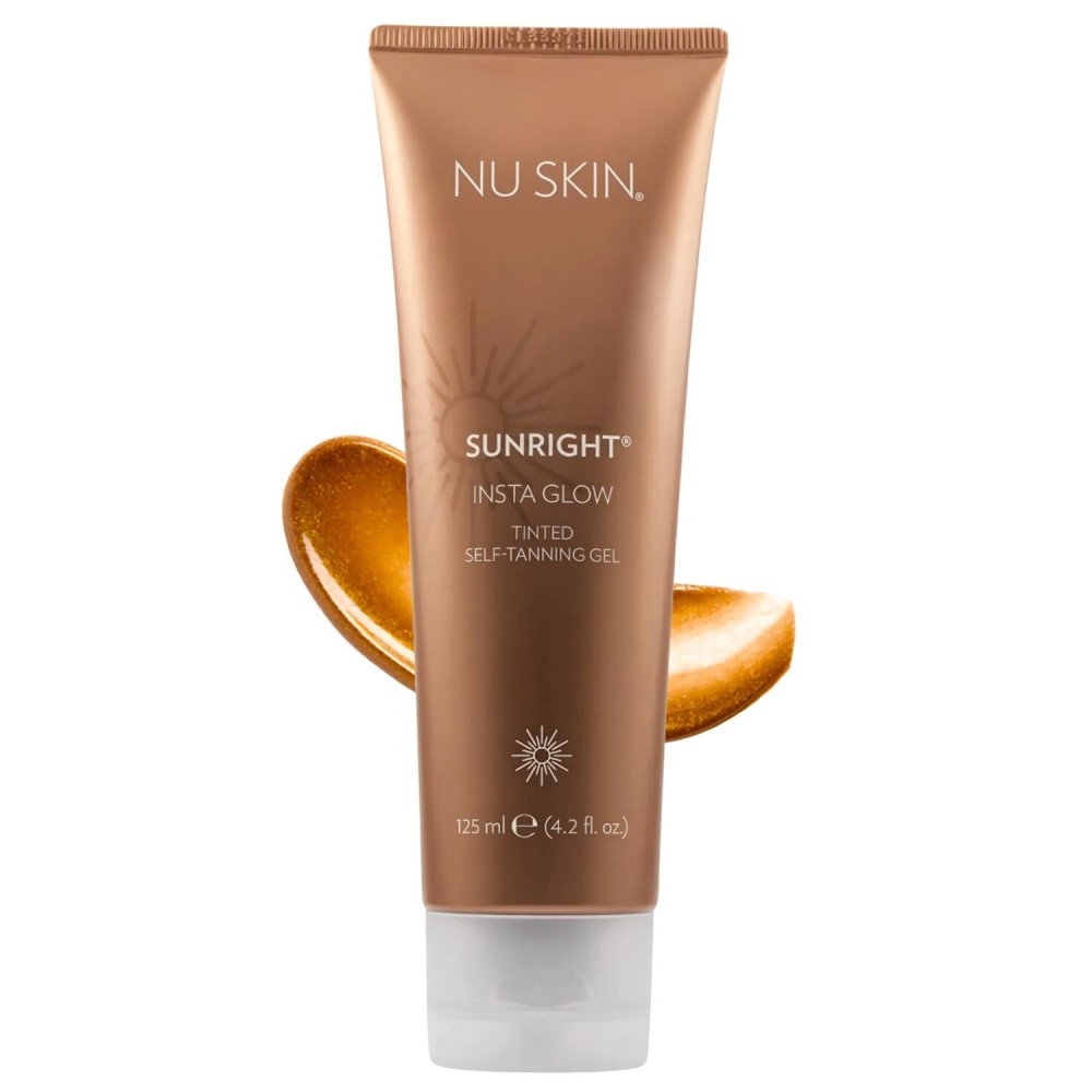 Nu Skin Sunright Insta Glow Self Tanner Gel | Natural Summer Tan for Face & Body | Beauty & Skin Care | Vitamin E & Avocado Oil | Natural Body Bronzer with DHA & Amino Acids | 4.2 oz | 1 Pack