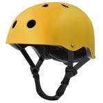 Tourdarson Skateboard Helmet Impact Resistance Ventilation for Youth & Adults (Yellow,Medium)