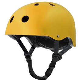 Tourdarson Skateboard Helmet Impact Resistance Ventilation for Youth & Adults (Yellow,Large)