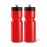 50 Strong Sports Water Bottles 2-Pack - Reusable 22 oz BPA-Free Plastic Bottles with Pull Top Cap - Made in USA - Top Rack Dishwasher Safe - Fits Most Bike Cages Brand - Red