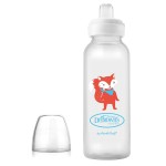 Dr. Brown\'s Milestones Narrow Sippy Bottle, 100% Silicone Soft Sippy Spout, 8oz/250mL, 6m+, Fox