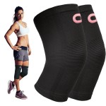 Crucial Compression Knee Sleeve (1 Pair) - Best Knee Braces for Knee Pain for Men & Women - Non-Slip Knee Support for Running, Weightlifting, Basketball, Gym, Workout, Sports