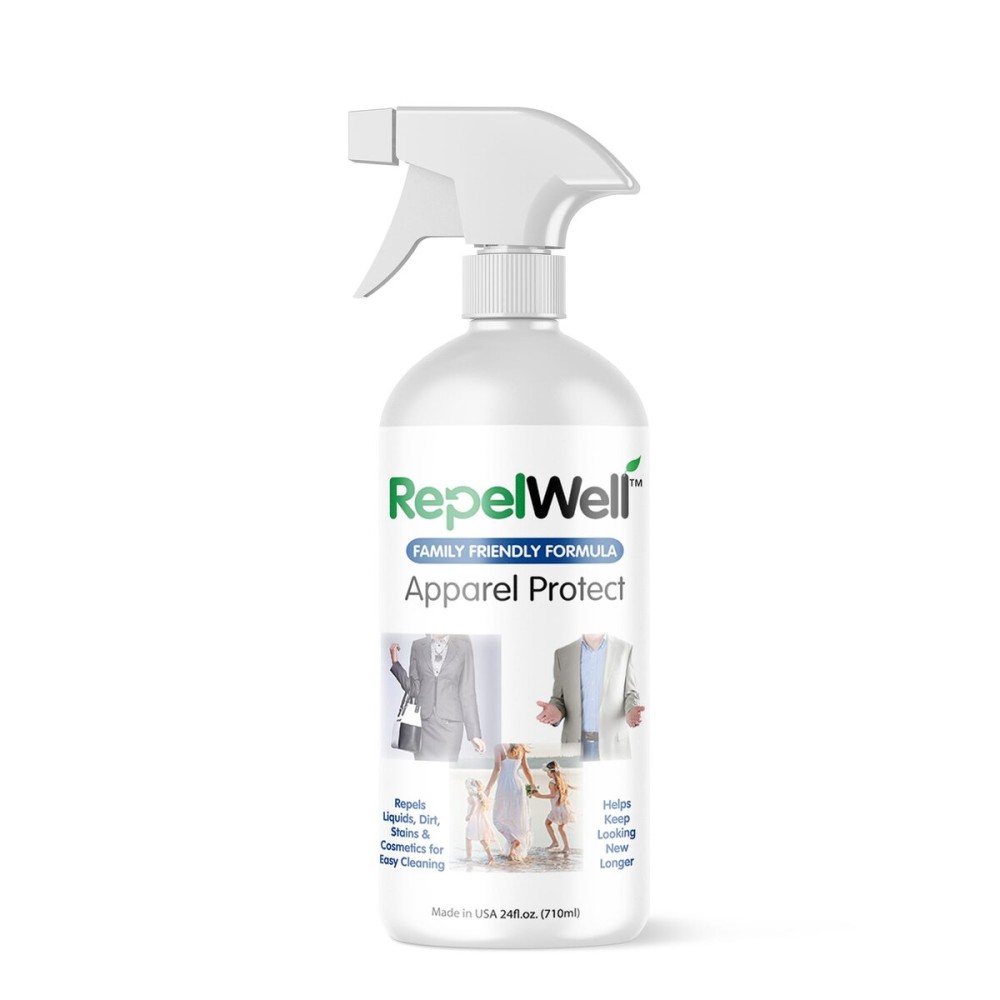 RepelWell Apparel Protect (24oz) Stain & Water Repellent Spray - Non-Toxic, Eco-Friendly, Pet-Safe Sprays for Clothing & More