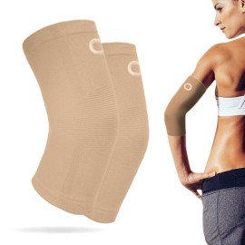 Elbow Brace Compression Sleeve (1 Pair) - Instant Support Elbow Sleeves for Tendonitis, Arthritis, Bursitis, Tennis Elbow, Golfers Elbow, Treatment, Workouts, Weightlifting, Pain Relief, Recovery