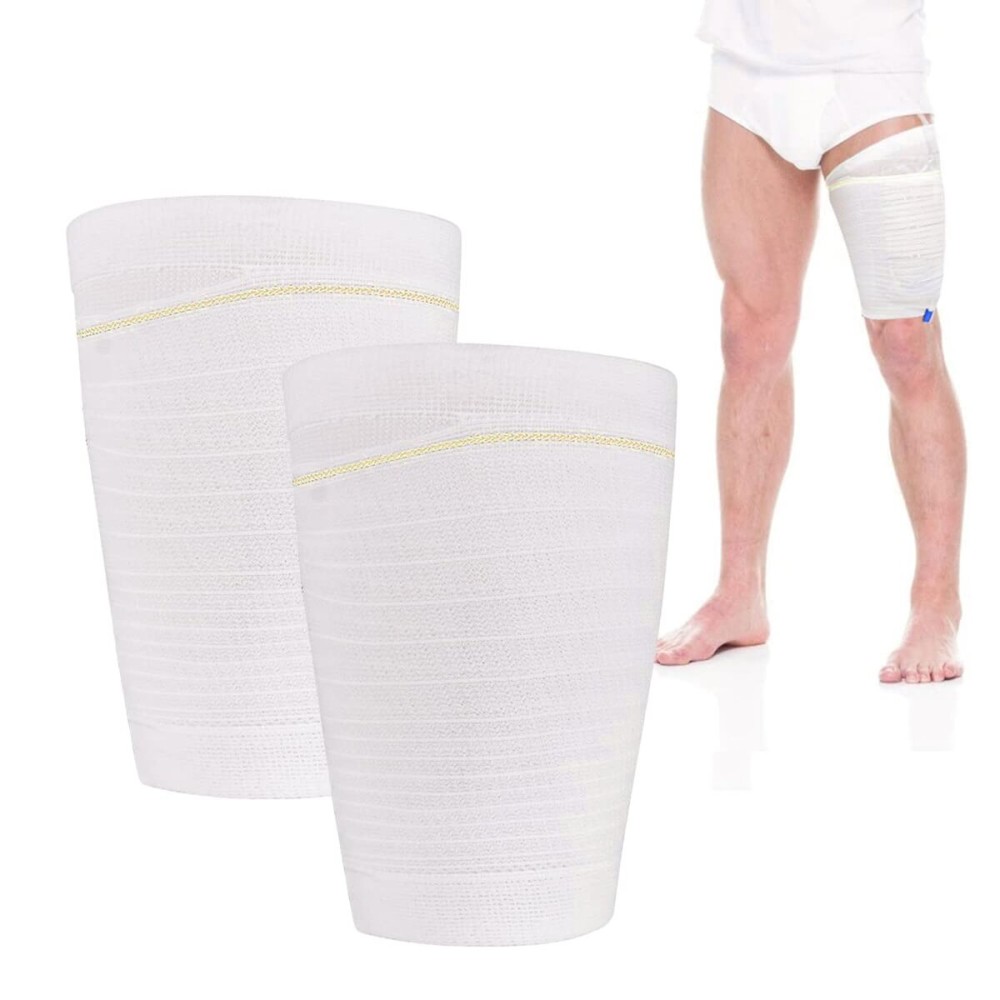 Catheter Leg Bag Holder 2 Count Fabric Catheter Sleeves Urine Leg Bag Holder - Urinary Drainage Bag Stay in Place Urine Bags for Legs Foley Catheter Bag Holder Strap for Men or Women Wheelchairs (S)