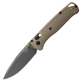 Benchmade - Bugout Outdoor EDC Folding Knife, Slim, Lightweight, Plain Edge, Drop-Point Blade, CPM-S30V Stainless Steel (58-60HRC), Grivory Handle (535GRY-1)