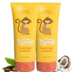 T is for Tame - All-Natural Hair Taming Cream for Kids, Frizz & Flyaway Control, Coconut Oil & Jojoba Leave-In, Safe for Babies & Toddlers, Non-Greasy, 3.38 Fl Oz (Bundle of 2)