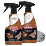 Weiman Leather Cleaner and Conditioner for Furniture - 12 Ounce - 2 Pack - Ultra Violet Protection Help Prevent Cracking or Fading of Leather Couches, Car Seats, Shoes, Purses