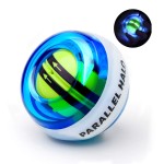 Parallel Halo Power Wrist Ball AUTO Start Gyro Ball with LED Lights Forearm Exerciser Wrist Strengthener for Strengthening Muscle and Bones (Blue+led)
