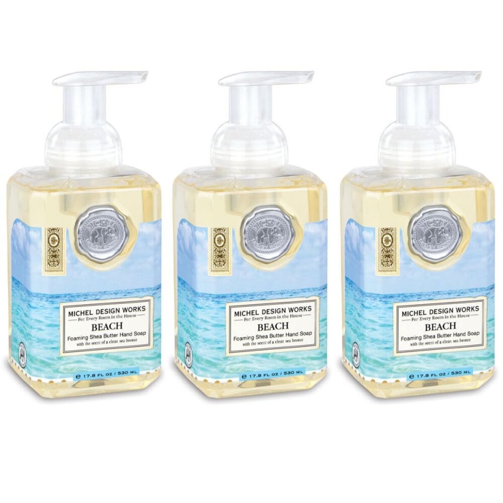 Michel Design Works Foaming Hand Soap, 17.8 Ounce, Beach - 3-PACK