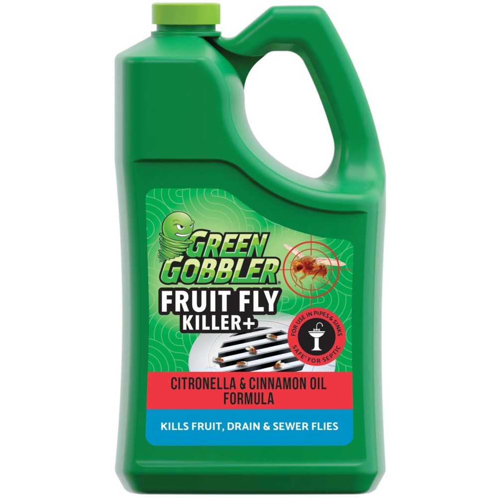 Green Gobbler Fruit Fly Goodbye Gel Drain Treatment | Killer Flies & Eliminator (1 Gallon)