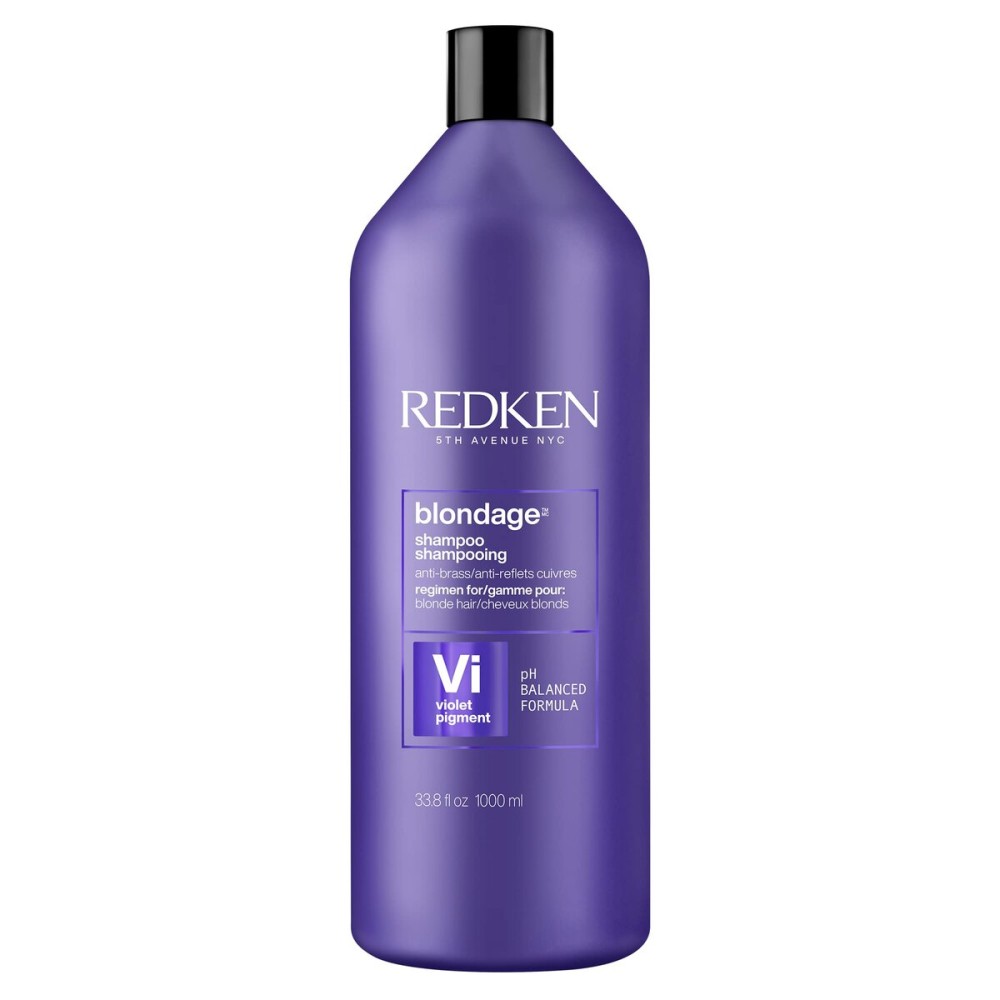 Redken Blondage Color Depositing Purple Shampoo For Blonde, Bleached or Highlighted Hair - Neutralizes Brassy Tones With Salicylic Acid, 33.8 Fl Oz