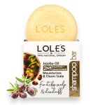 LOLE\'S Shampoo Bar and Conditioner 2in1 with Jojoba Oil for Itchy Scalp & Dandruff, Moisturizes & Cleans Scalp, Travel Shampoo, Silicone Free, 3.5Oz