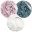 MainBasics Bath Shower Loofah Sponge Pouf Body Scrubber Exfoliator Body Wash Sponge (Set of 3, Airy Blossom)