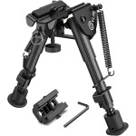 CVLIFE Bipod, Carbon Fiber Bipod for Rifle with Picatinny Adapter 6-9 Inches Bipod