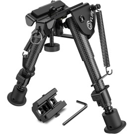 CVLIFE Bipod, Carbon Fiber Bipod for Rifle with Picatinny Adapter 6-9 Inches Bipod