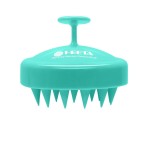 HEETA Scalp Massager Hair Growth, Soft Silicone Scalp Scrubber Shampoo Brush for Exfoliation, Dandruff Removal Head Massage Stress Relax, Wet & Dry Use for Thick Thin Curly Hair Care, Green