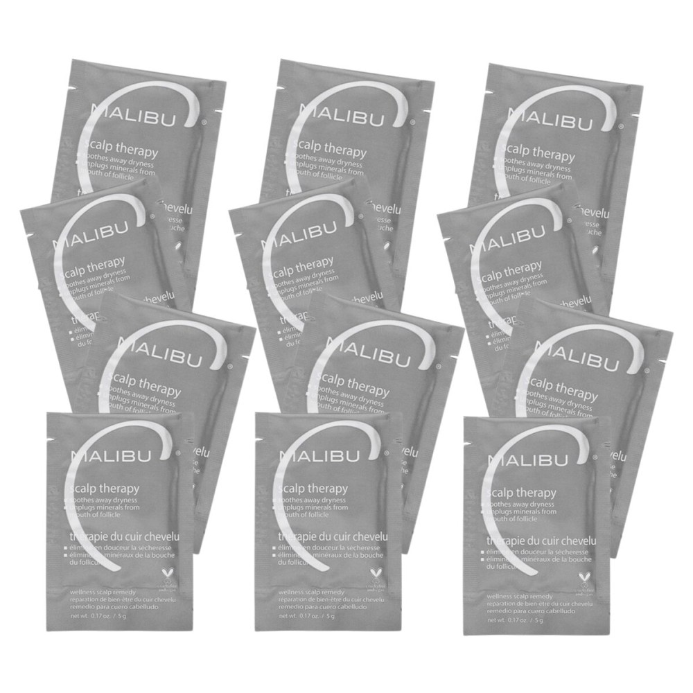 Malibu C Scalp Therapy Wellness Remedy - Dry Scalp Treatment to Soothe and Moisturize Dry Skin with Vitamin C and Zinc Gluconate - Restores Manageability (12 Packets)