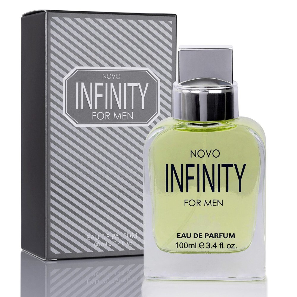 NovoGlow Novo Infinity for Men- 3.4 Fluid Ounce Eau De Parfum Spray for Men - Refreshing Citrusy & Floral Top Notes Smell Fresh All Day Long Lovely Gift Occasions