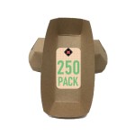 Mr Miracle 7 Inch Paper Hot Dog Tray in Kraft Paper. Pack of 250. Disposable, Recyclable and Fully Biodegradable. Made in USA