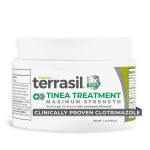 terrasil Tinea Versicolor Treatment Cream Max Strength, Antifungal Tinea Cream, Clinically Proven 1% Clotrimazole. Treats Most Ringworm & Fungal Infections. Soothing Relief of Itchy Dry Skin (7oz)