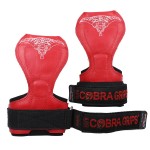 Cobra Grips PRO Weight Lifting Gloves Heavy Duty Straps Alternative Power Lifting Hooks Best for Deadlifts Adjustable Neoprene Padded Wrist Wraps Support Bodybuilding (PRO Red Rubber)