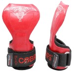 Cobra Grips PRO Weight Lifting Gloves Heavy Duty Straps Alternative Power Lifting Hooks Best for Deadlifts Adjustable Neoprene Padded Wrist Wraps Support Bodybuilding (FIT Red Rubber)