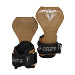 Cobra Grips PRO Weight Lifting Gloves Heavy Duty Straps Alternative Power Lifting Hooks Best for Deadlifts Adjustable Neoprene Padded Wrist Wraps Support Bodybuilding (FIT Brown Rubber)