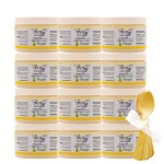 The Keys Salt Scrub -Sea Salt Scrub - Exfoliating Body Scrub with Wooden Spoon - Moisturizing Exfoliator for Hands, Foot, Bath, (12 Ounce (Pack of 12), Pineapple)