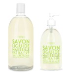 Compagnie de Provence Savon de Marseille Extra Pure Liquid Soap - Fresh Verbena - 16.7 Fl Oz Glass Pump Bottle and 33.8 fl oz Plastic Bottle Refill